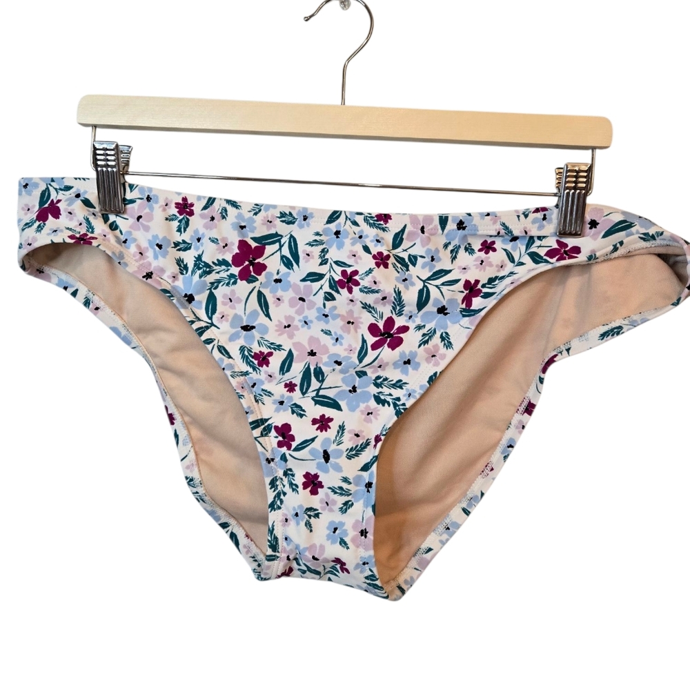 Kona Sol Women's Floral Print Medium Coverage Bikini Bottom Size XL NWOT